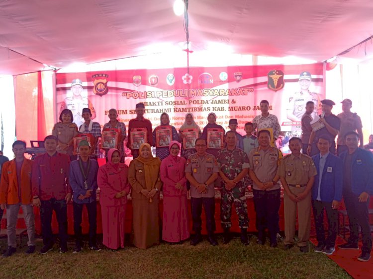 Masnah Hadiri Bhakti Sosial Polres Muarojambi di Sungaigelam