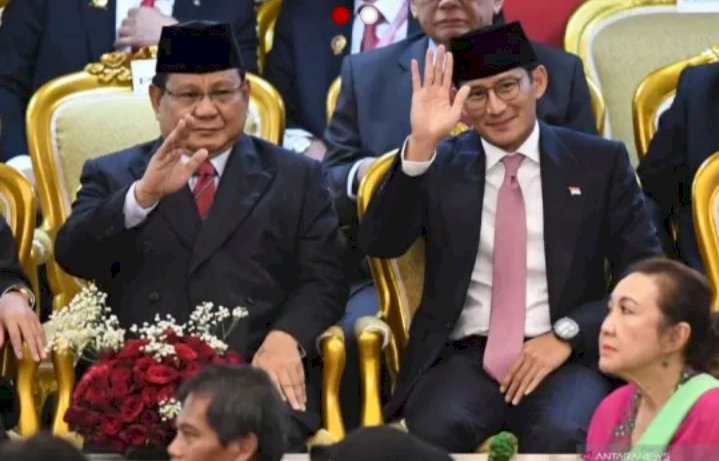 Prabowo dan Sandiga Uno Hadiri Pelantikan Presiden dan Wapres