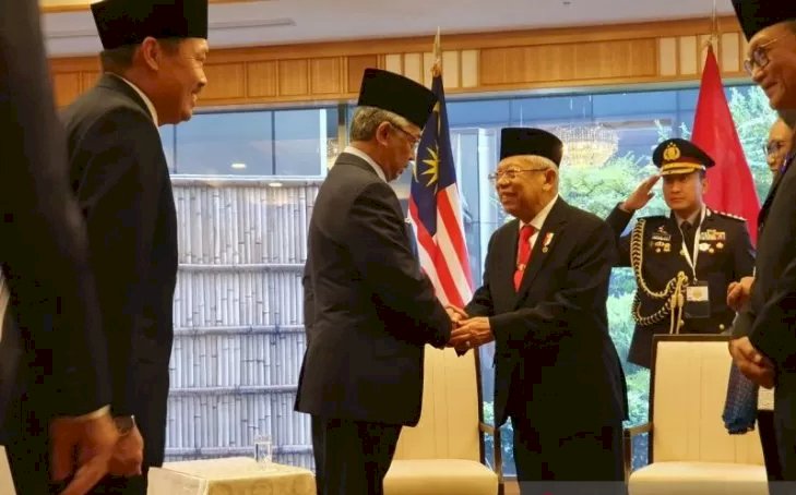 Wapres Ma'ruf dan Raja Malaysia Cerita  Radikalisme dan Soal Menkopolhukam Ditusuk