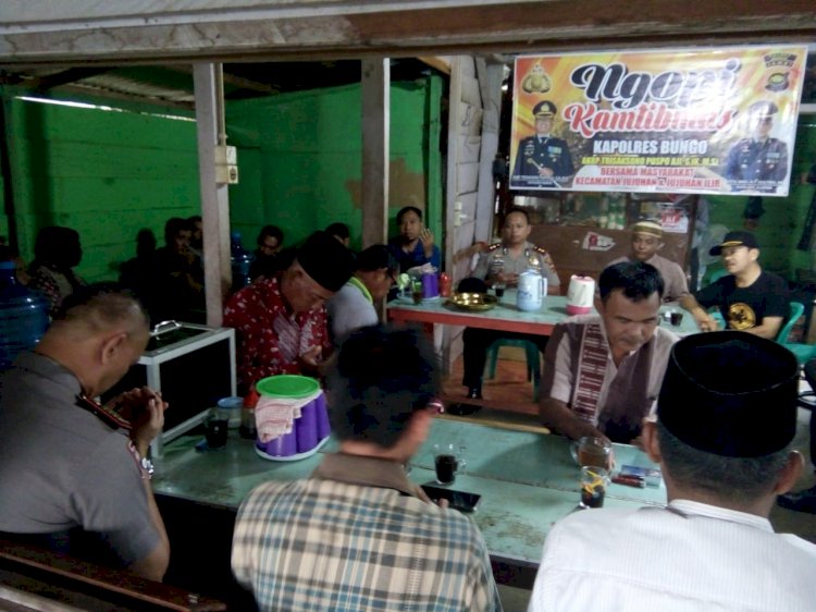 Ngopi Kambtibmas di Julir, Kapolres Bungo: Saya Minta Masyarakat Tak Lakukan Kegiatan PETI