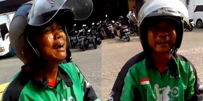 VIRAl, Driver Ojol Menangis Sesegukan Karena Order Dibatalkan