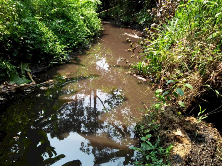 Sungai Tukum Diduga Tercemar, Papan Pengumuman Larangan Rusak Lingkungan Sekedar Pajangan