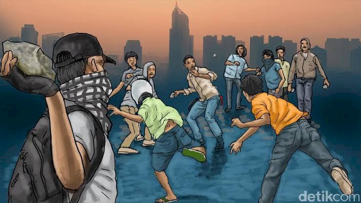 Polisi Tangkap Enam Pelaku Tawuran di Depan Thamrin City