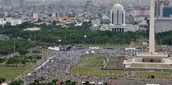 Massa Reuni 212 Minta Silaturahmi Antar Umat Semakin Baik
