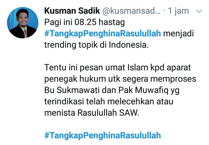 #TangkapPenghinaRasullah Jadi Trending Topik