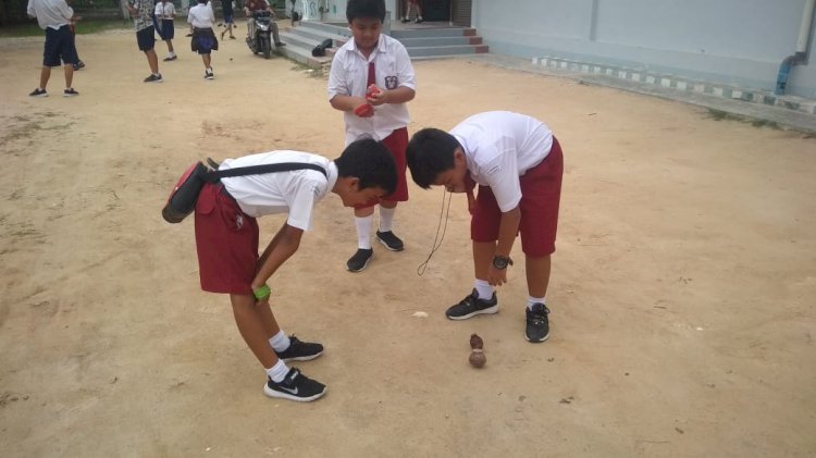 Sempat Pudar, Kini Permainan Gasing Kembali Ramai di Tanjab Barat