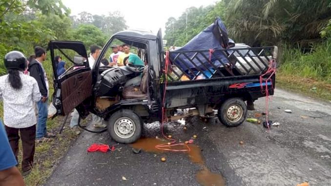 Tabrakan Maut di Bungo, Sopir Carry Tewas Terjepit & Dua Terluka