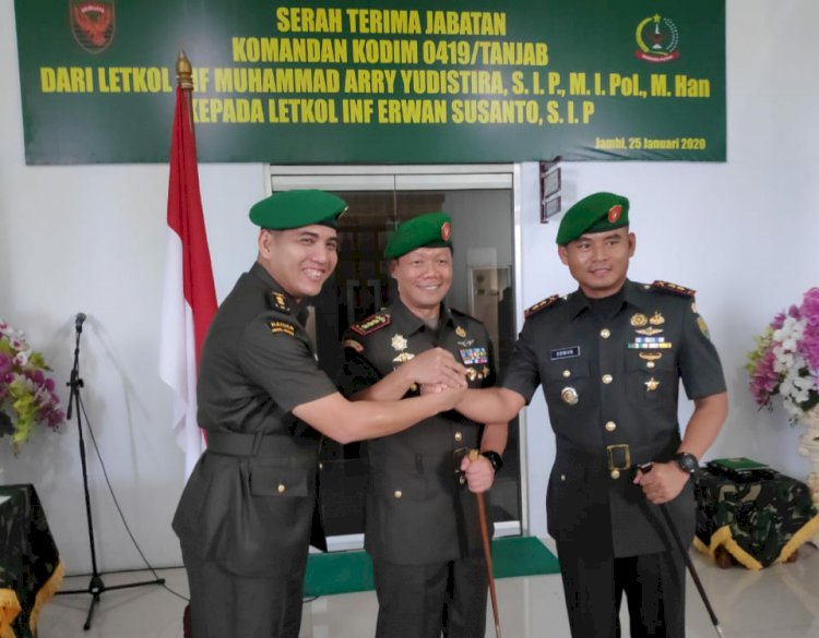 Letkol Inf Erwan Susanto Resmi Jabat Dandim 0419/Tanjab, Ini Pesan Danrem Gapu