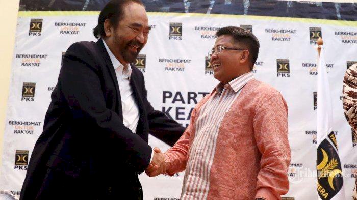 Shohibul Iman & Surya Paloh Berjumpa, Betulkan Loby Dukungan Cawagub Mereka?