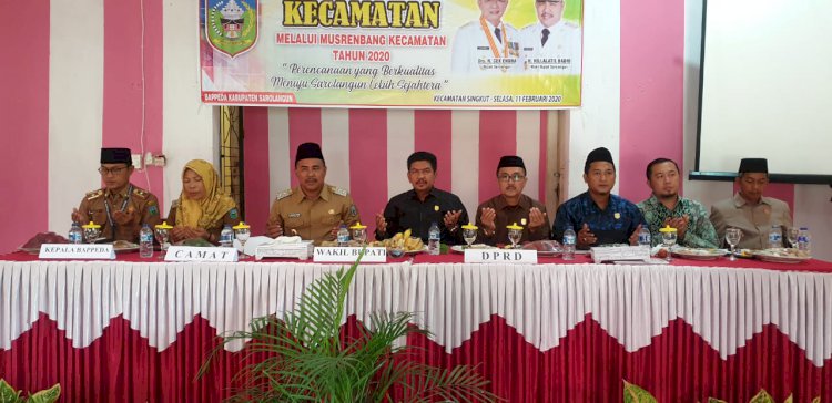 Hadiri Musrenbang di Kecamatan Singkut, Ketua DPRD Sarolangun: Kita Harap Pembangunan di Sini Semakin Meningkat