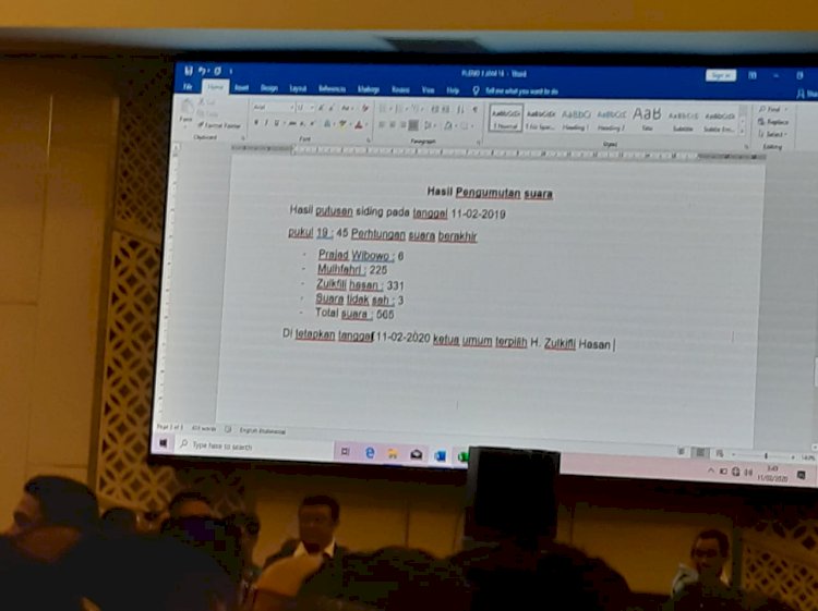 Zulkifli Hasan Menang Mutlak Kalahkan Mulfachri di Kongres PAN