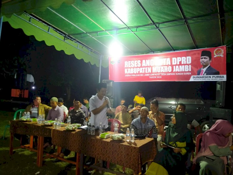 Anggota DPRD Muarojambi Sumarsen Purba Reses di Desa Simpang Sungaiduren