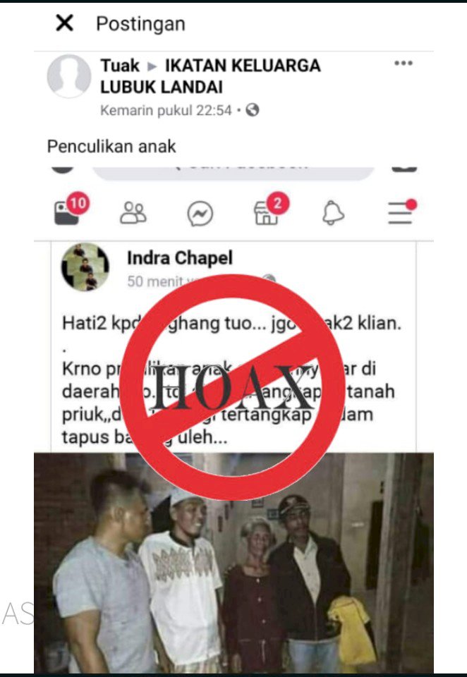 Beredar di FB Berita Pelaku Penculikan Anak di Dam Tapus, Kapolres Bungo: Itu Hoax Orangnya Dicari!