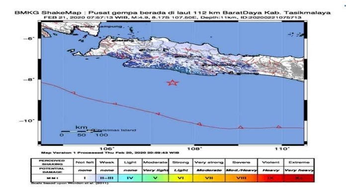 Tasik Digoyang Gempa 4,9 Magnitudo