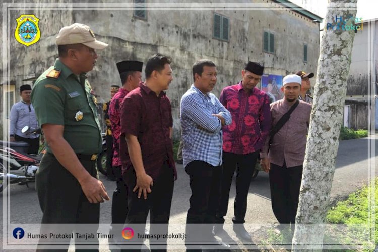 Bupati Tanjabtim Kunjungi Lokasi Pembuatan Rumah Tahfidz Di Nipah Panjang